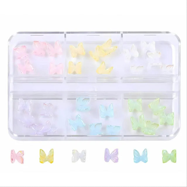 AB Aurora Butterfly Nail Charms (Pack Of 30)