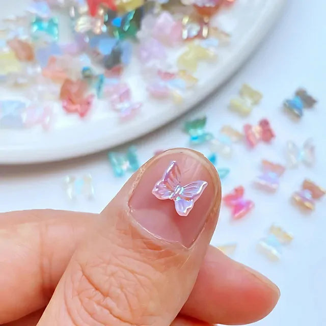 AB Aurora Butterfly Nail Charms (Pack Of 30)