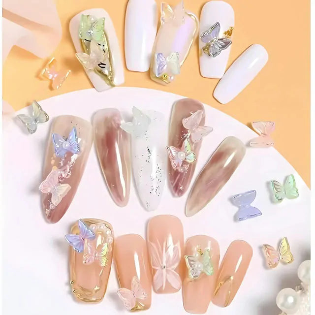 AB Aurora Butterfly Nail Charms (Pack Of 30)