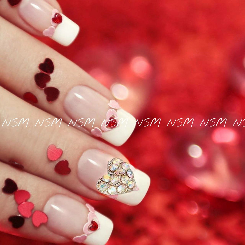 AB Aurora Heart Nail Charms (Pack Of 2 Pcs)