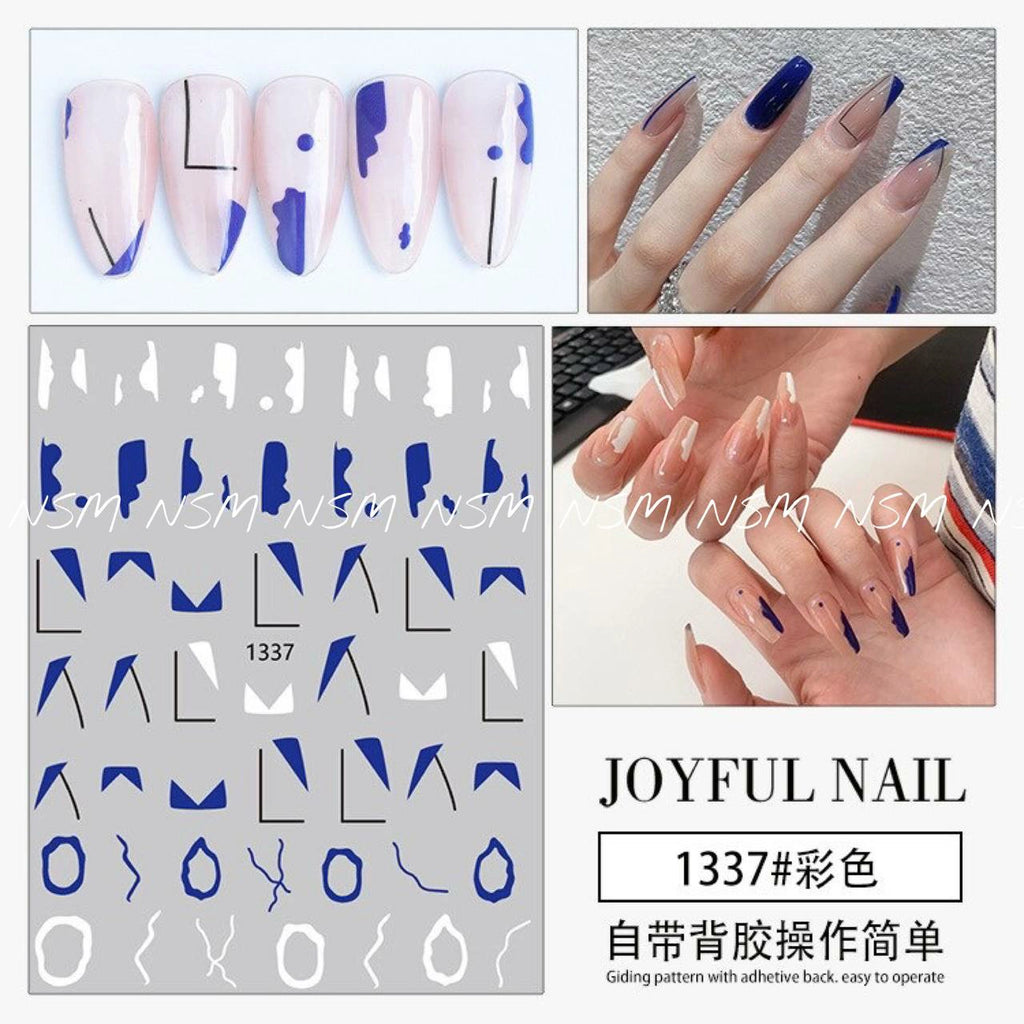 Abstract French Nail Sticker Sheets (1337)
