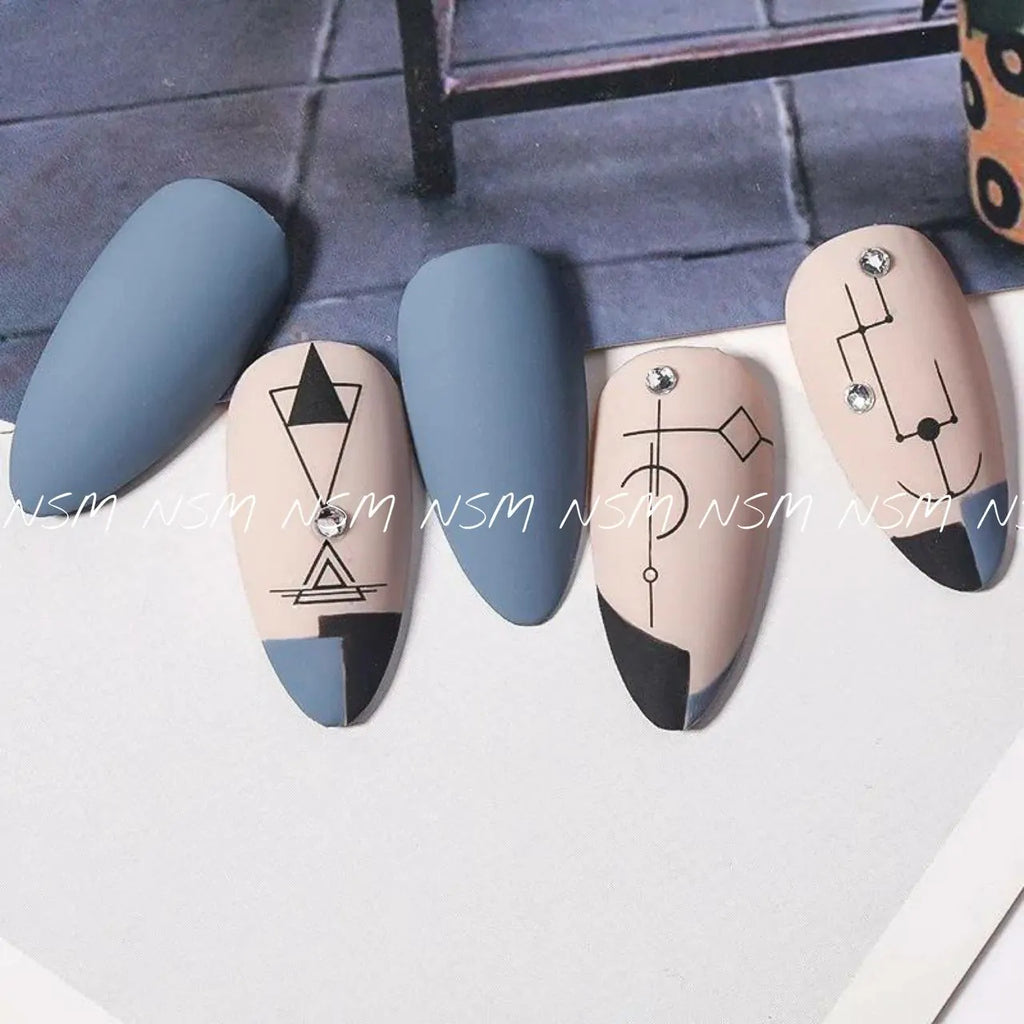 Abstract Geometric Print Nail Art Sticker Sheets (F635)