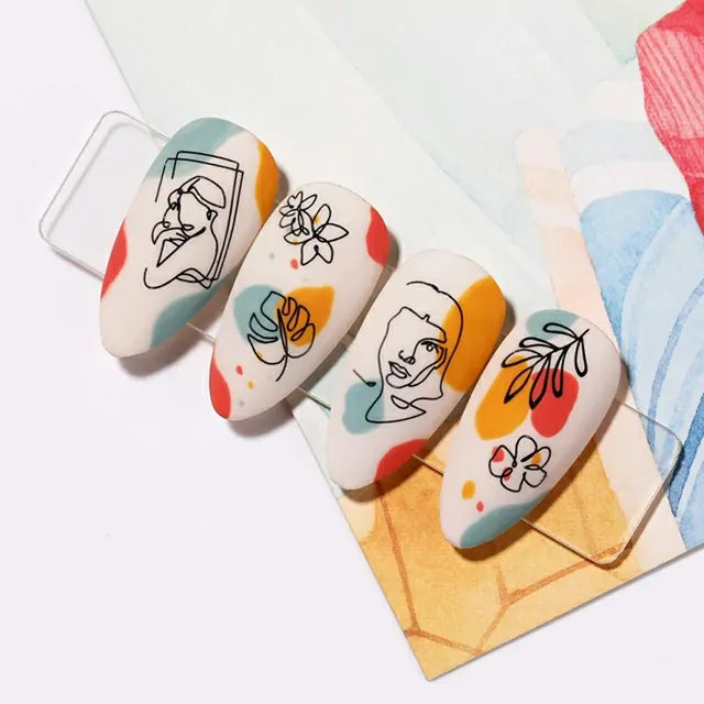 Abstract Lady Face Stamping Plate By Nicole Diary (S03)