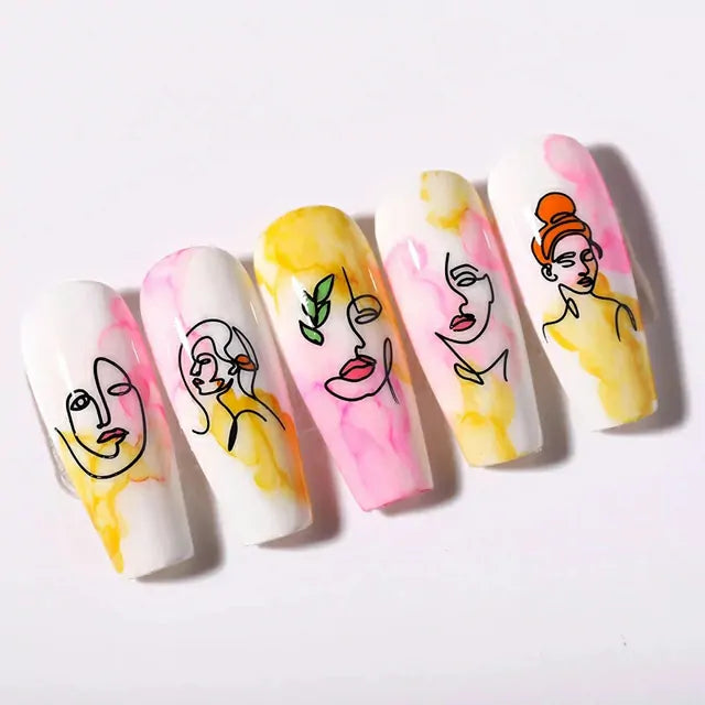Abstract Lady Face Stamping Plate By Nicole Diary (S03)