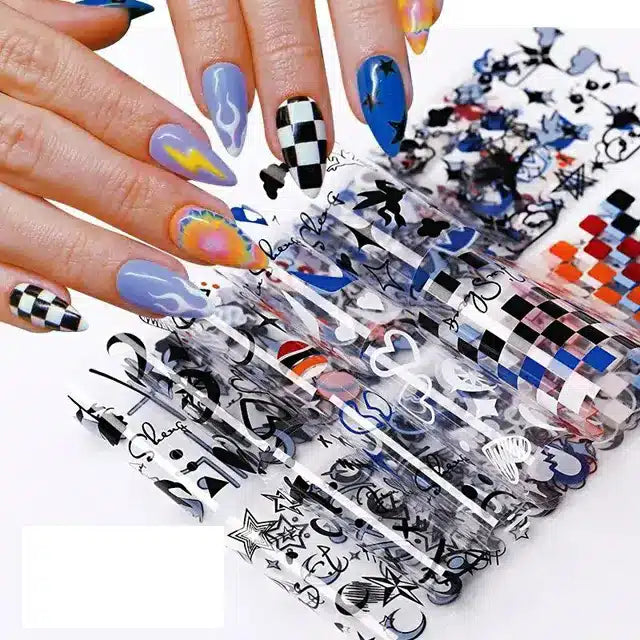 Abstract Print Transfer Foil Without Box (Set Of 10)
