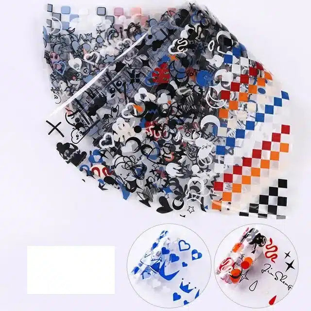 Abstract Print Transfer Foil Without Box (Set Of 10)