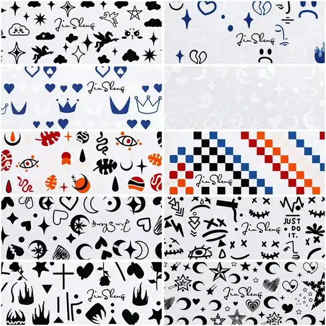 Abstract Print Transfer Foil Without Box (Set Of 10)
