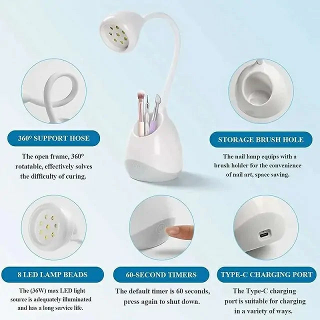 Adjustable Head Nail Art Desk UV Nail Lamp (36W)