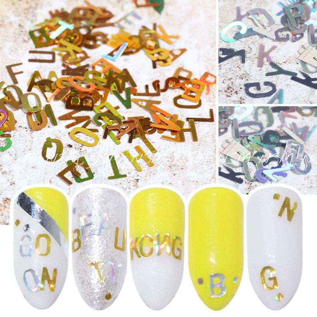 Alphabet Holographic Letter Mylars Grid