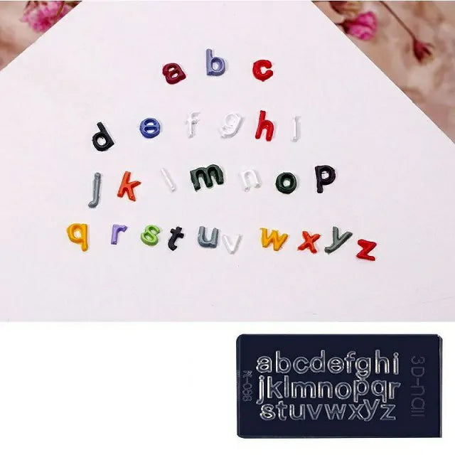 Alphabet Silicone Nail Art Mold