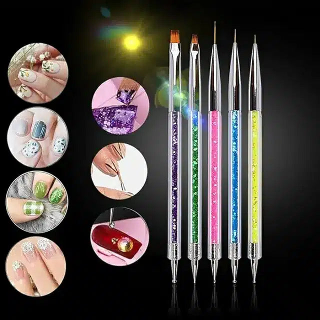 Art Brush And Dotting Tool 5 Pcs (2 In 1)