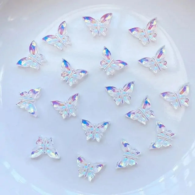 Aurora Butterfly Nail Charms Model No. #09 (Pack of 10 Pcs)