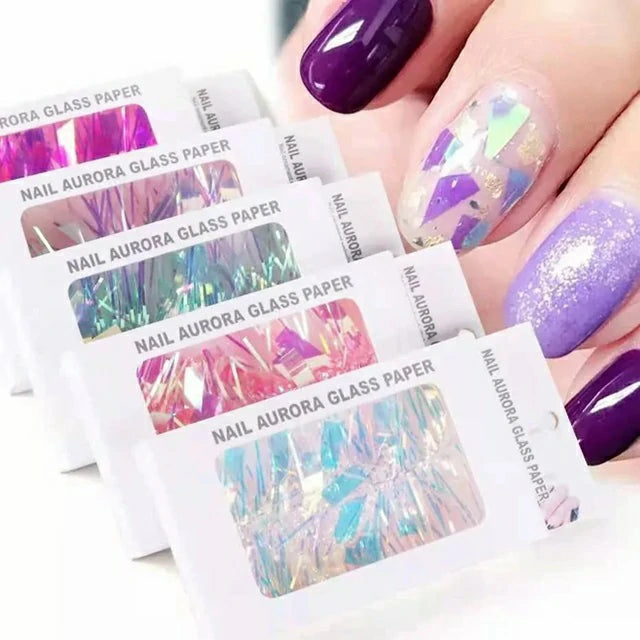 Aurora Effect Shattered Glass Paper