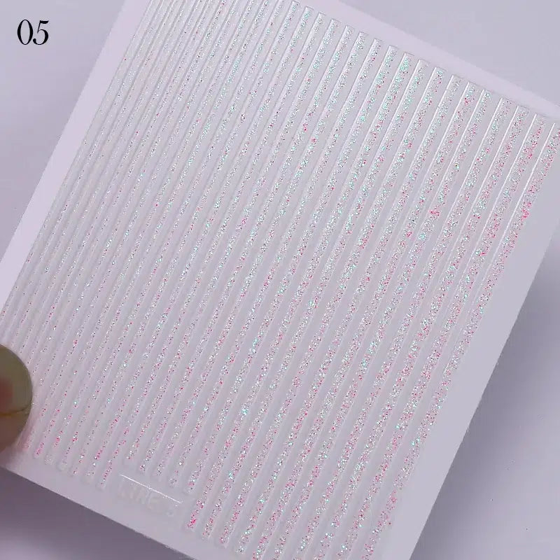 Aurora Glitter Stripes Sticker Sheet