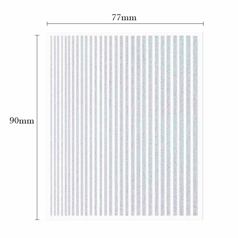 Aurora Glitter Stripes Sticker Sheet