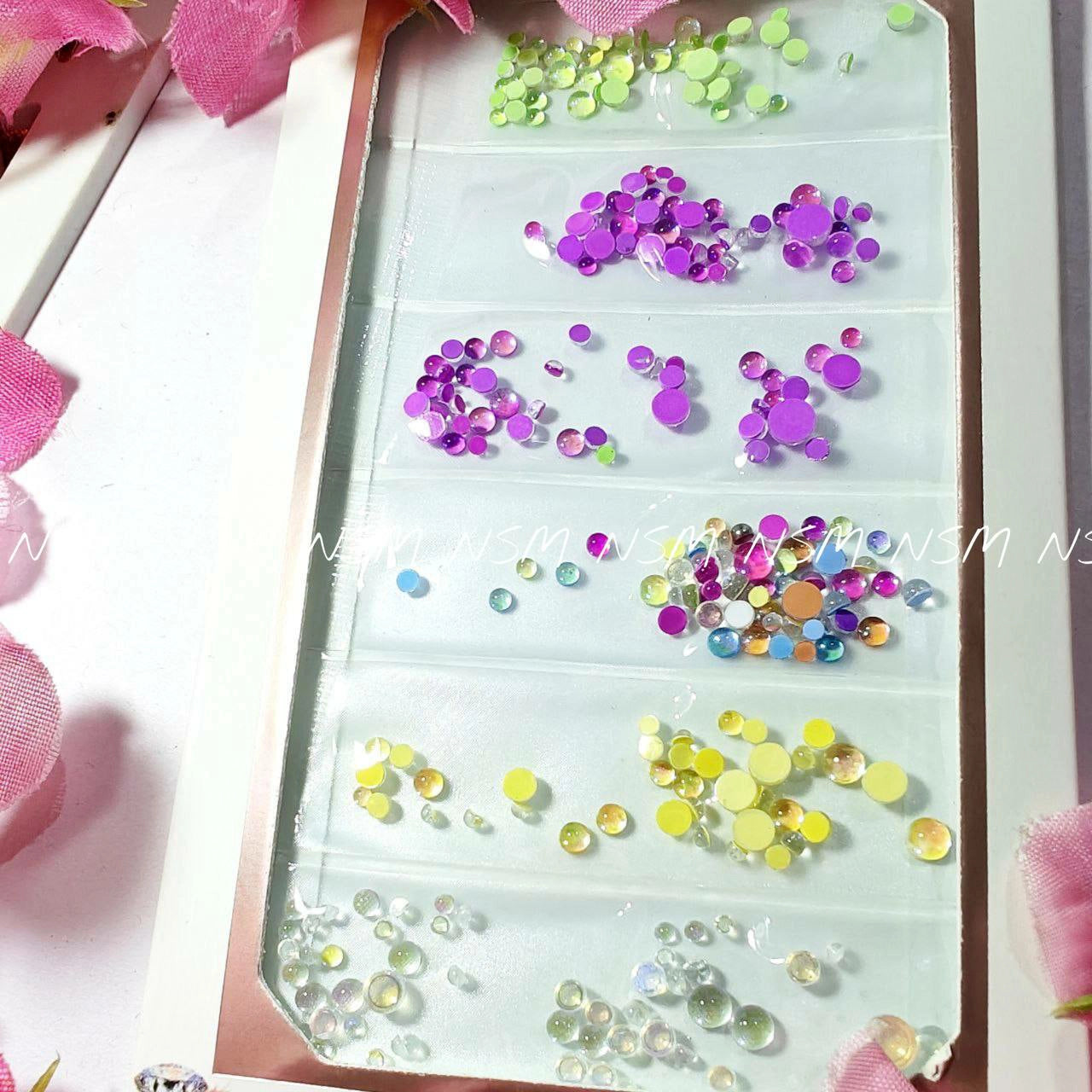 Aurora Mermaid Colorful Waterdrop Rhinestone Sheets