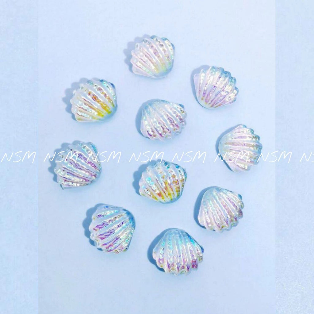 Aurora Sea Shell Nail Charms (Pack Of 10 Pcs)