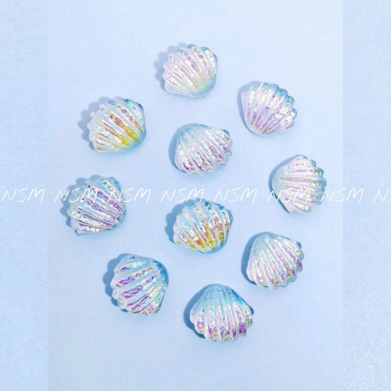 Aurora Sea Shell Nail Charms (Pack Of 10 Pcs)