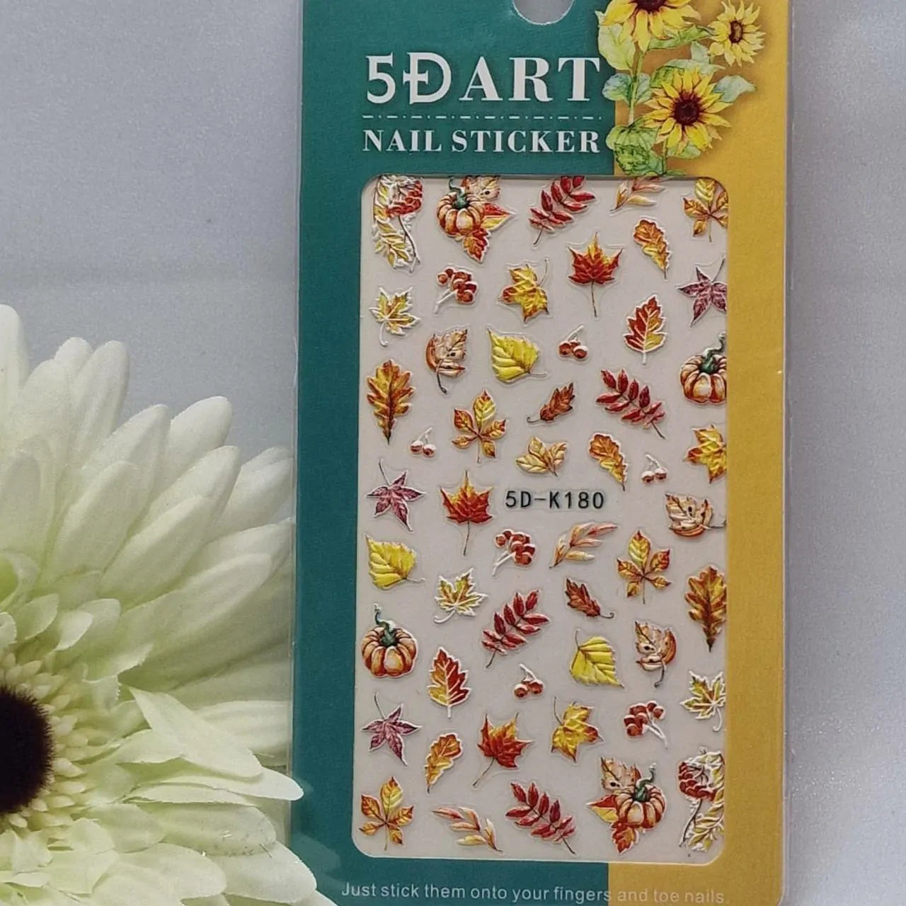 Autumn And Maple Leaves 5D Nail Art Sticker Sheets (5D-K180)