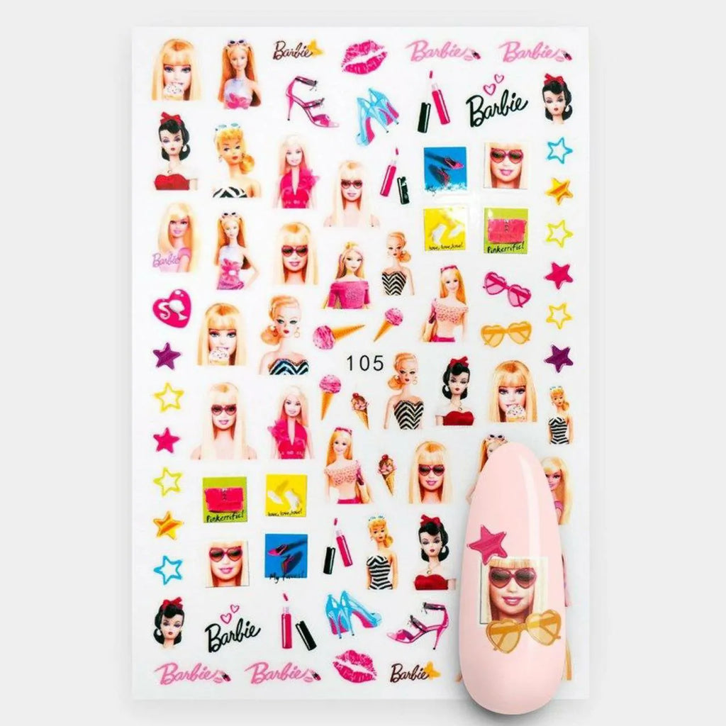 Barbie Nail Art Sticker Sheet (EB-105)