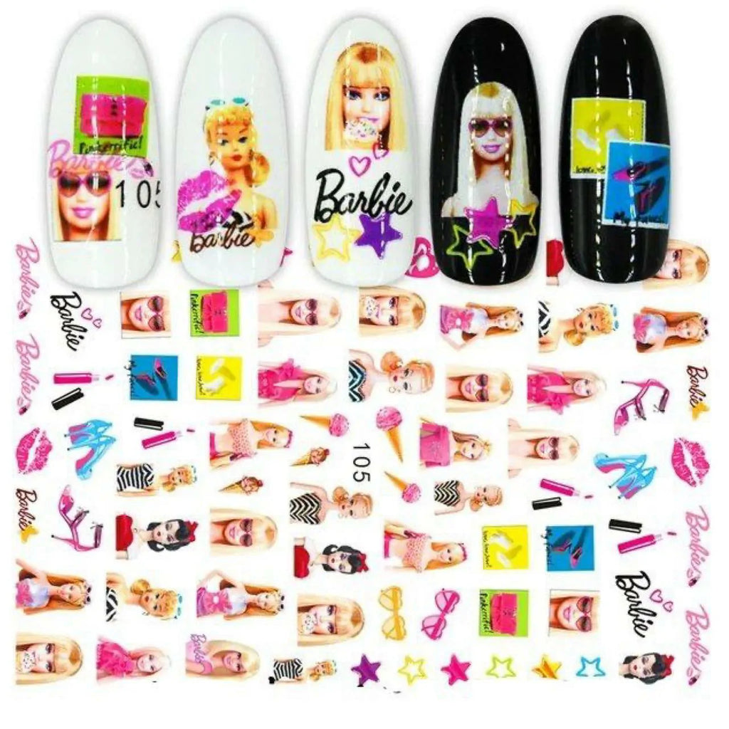 Barbie Nail Art Sticker Sheet (EB-105)