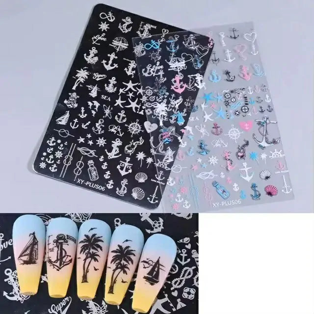 Beach Themed Big Stamping Plate