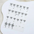 Black And White 3D Bow Nail Stickers (MO-194)