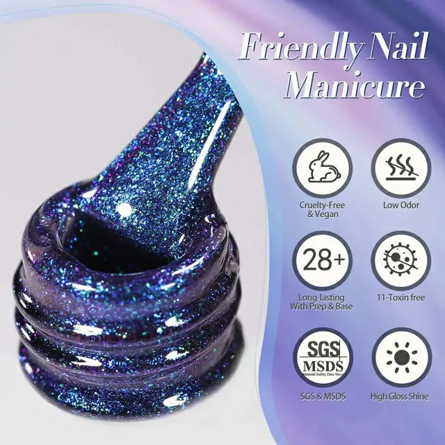 Born Pretty Blue Purple Chameleon Gel Polish Mirage BS01 (10ml)