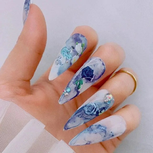 Blue Roses Sticker Sheets (F862)