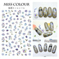 Blue And Violet Flowers Sticker Sheet (R003)