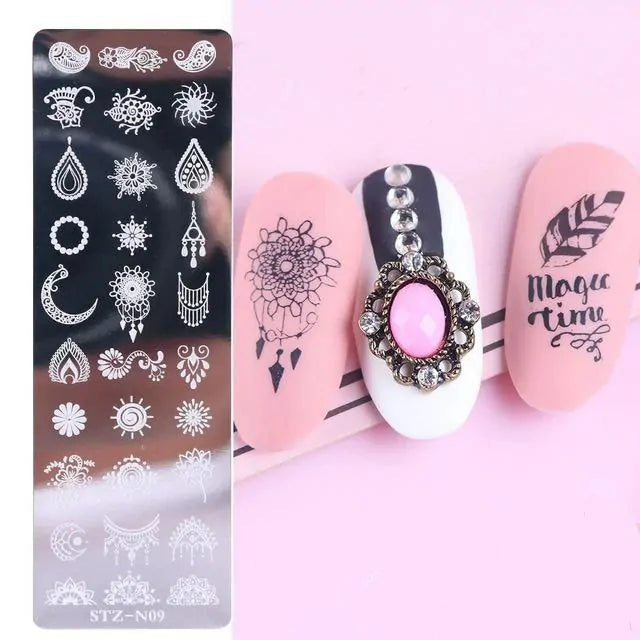 Bohemian Jewelry Nail Stamping Plate (XY-N09)