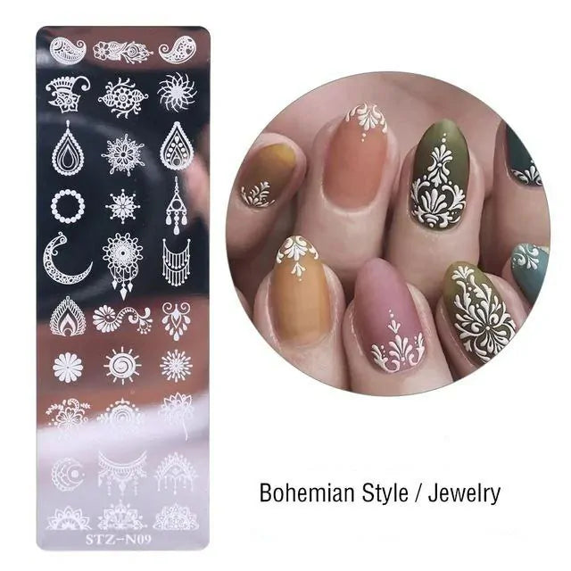 Bohemian Jewelry Nail Stamping Plate (XY-N09)