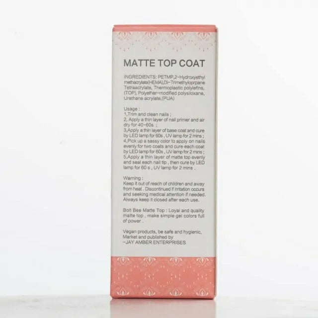 Bolt Bee Matte Top Coat (15ml)