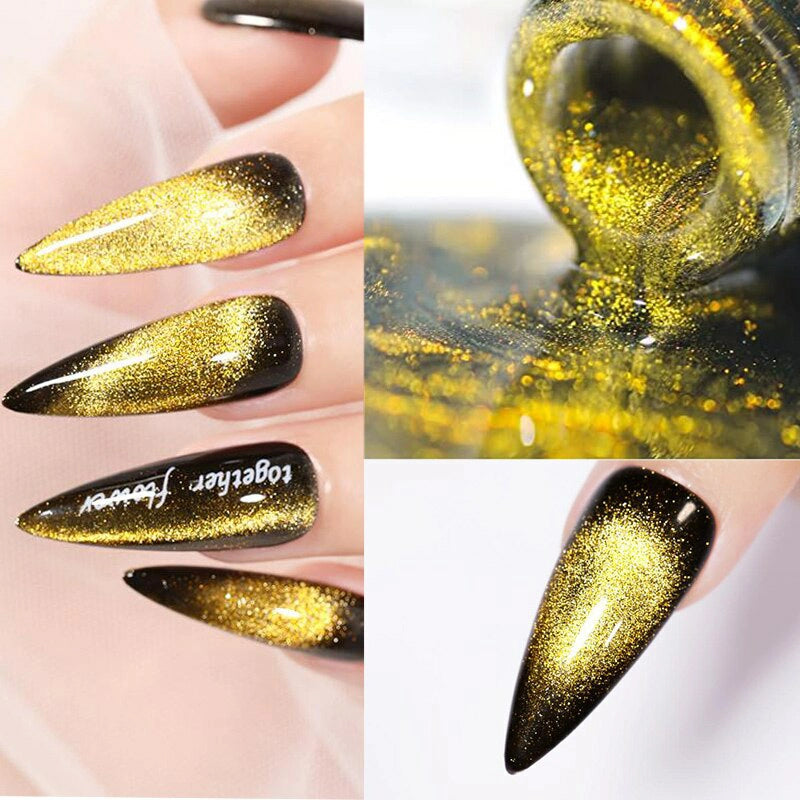 Born Pretty Gold Snowlight Cat Magnetic Gel Polish (10ml)