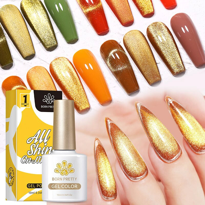 Born Pretty Gold Snowlight Cat Magnetic Gel Polish (10ml)