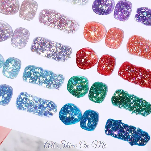 Born Pretty Aurora Blue Reflective Sequins Glitter Gel RS10 (5gm)