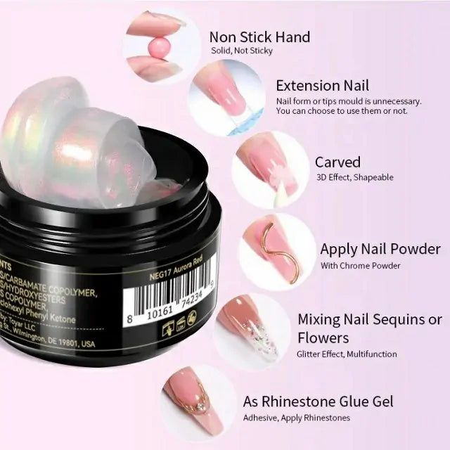 Born Pretty Aurora Non Stick Hand Extension Gel (15ml) NEG19