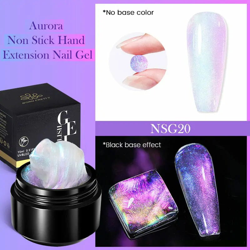 Born Pretty Aurora Non Stick Hand Extension Nail Gel NSG20 (15ml)