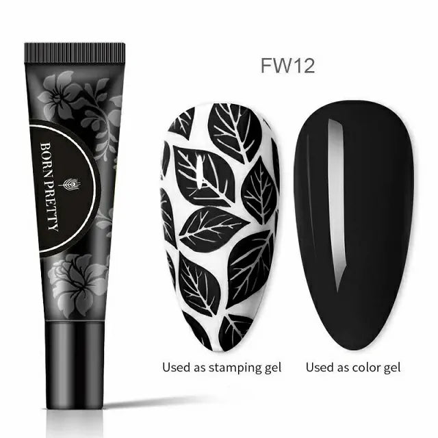 Born Pretty Black Tulip Stamping Gel (8ml)