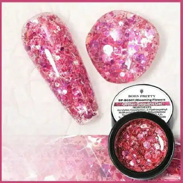 Born Pretty Blooming Flowers Glitter Sequins Gel BGS07 (5gm)