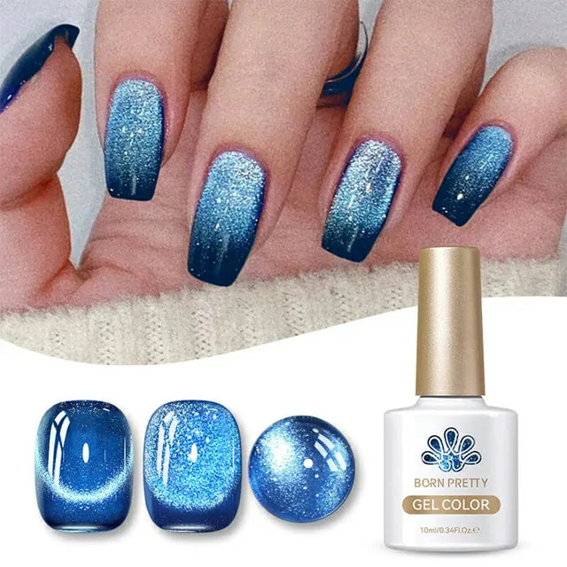 Born Pretty Blue Cat Magnetic Gel Polish - Galaxy MY38 (10ml)