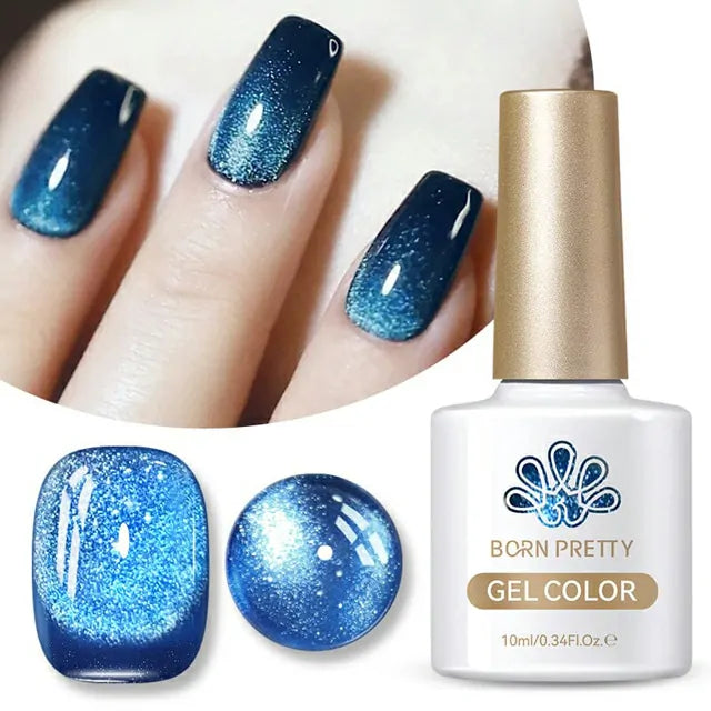 Born Pretty Blue Cat Magnetic Gel Polish - Galaxy MY38 (10ml)
