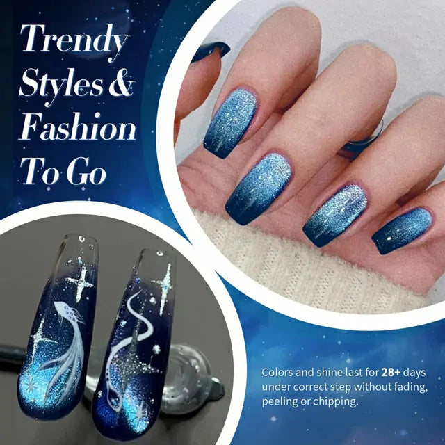 Born Pretty Blue Cat Magnetic Gel Polish - Galaxy MY38 (10ml)