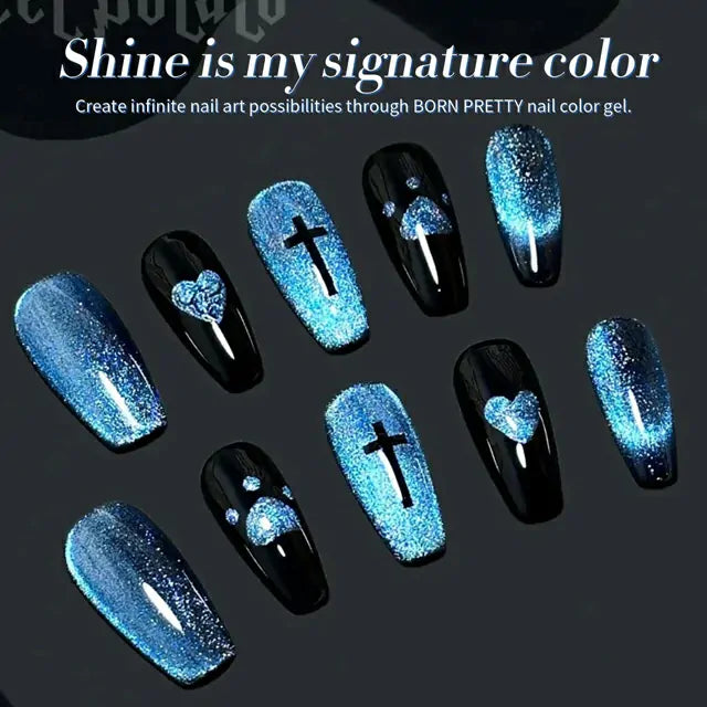 Born Pretty Blue Cat Magnetic Gel Polish - Galaxy MY38 (10ml)