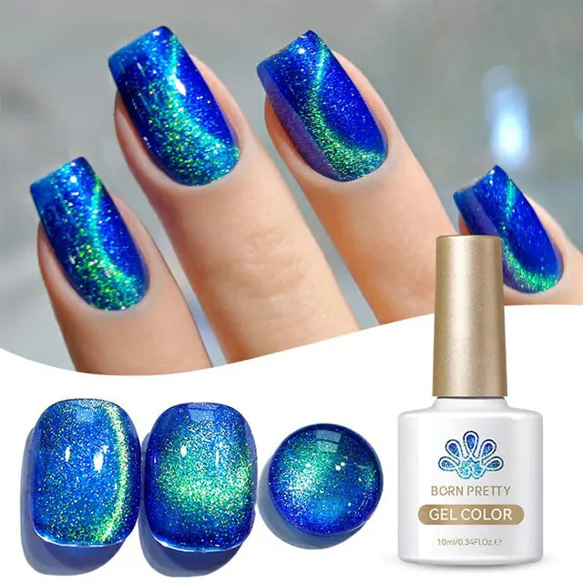 Born Pretty Blue Cat Magnetic Gel Polish Interstellar MY44 (10ml)