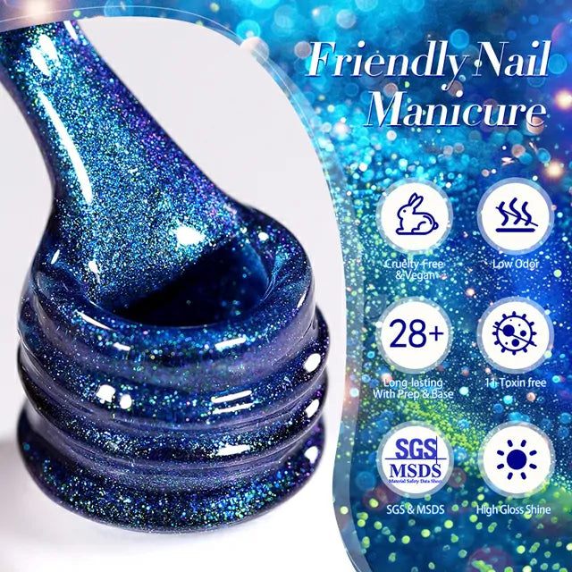 Born Pretty Blue Cat Magnetic Gel Polish Interstellar MY44 (10ml)