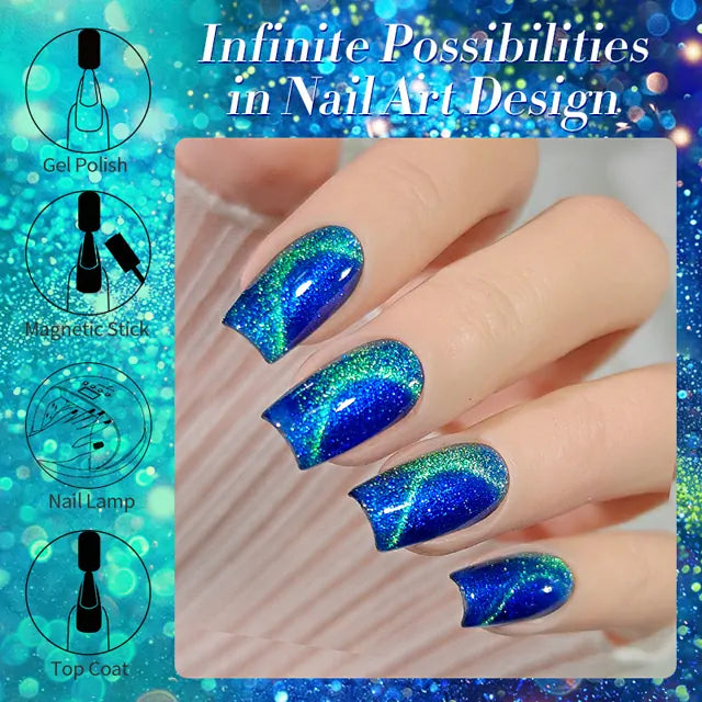 Born Pretty Blue Cat Magnetic Gel Polish Interstellar MY44 (10ml)