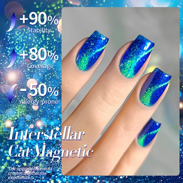 Born Pretty Blue Cat Magnetic Gel Polish Interstellar MY44 (10ml)