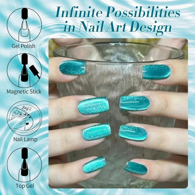 Born Pretty Blue Cat Magnetic Gel Polish - Melbourne MY36 (10ml)