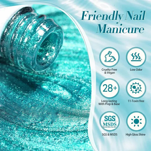 Born Pretty Blue Cat Magnetic Gel Polish - Melbourne MY36 (10ml)